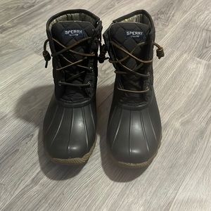 Sperry black duck boots. Size 6.5